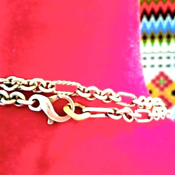 Y2k DAVID YURMAN Twist Sterling Silver Links 18k Clasp Claw Figaro 32" Necklace - Picture 8 of 16